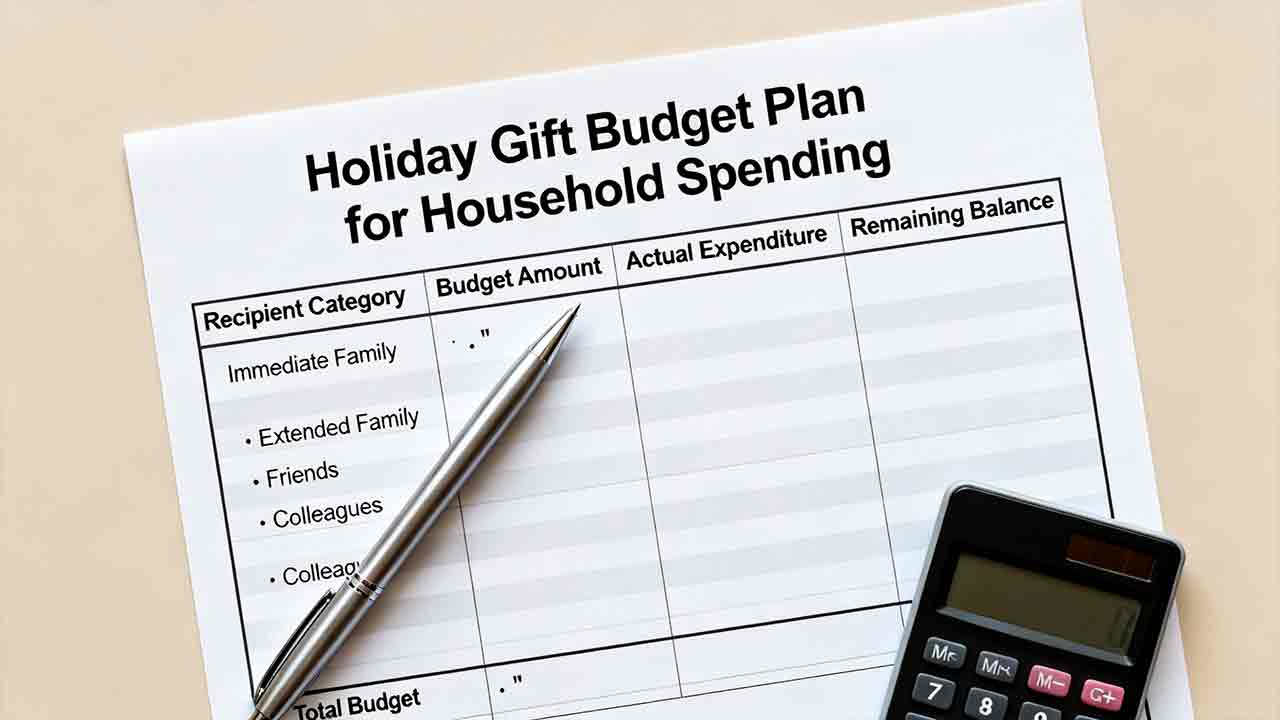Holiday Gift Budget Plan for Household Spending
