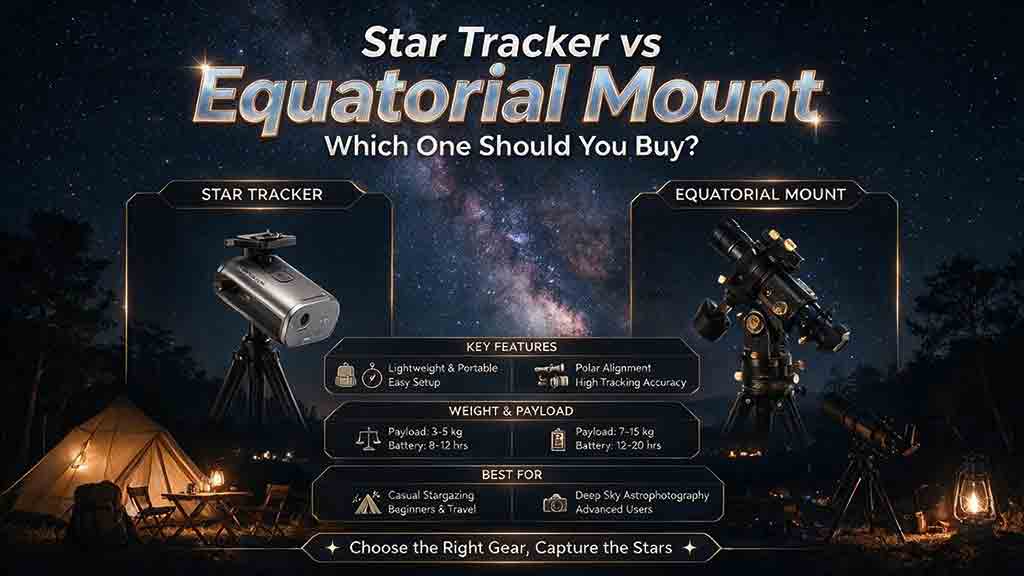 Star Tracker vs Equatorial Mount: Which One Should You Buy?