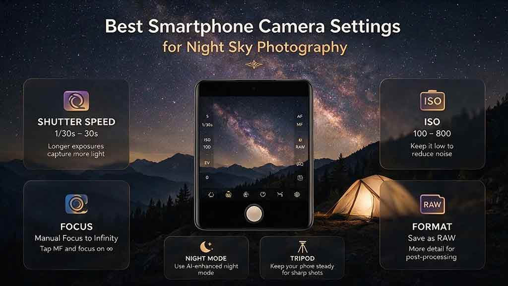 Best Smartphone Camera Settings for Night Sky Photography