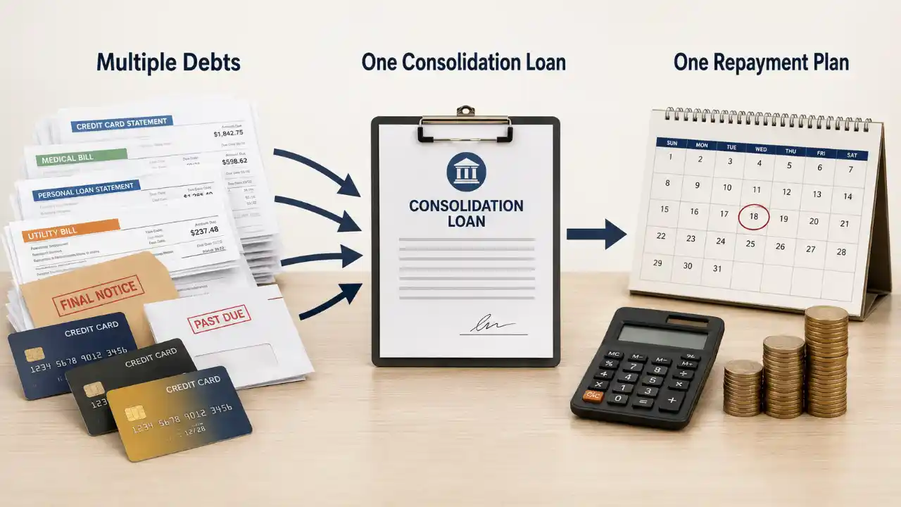 Debt Consolidation Loans Explained: Interest Rates, Fees, Potential Credit Impact, and Repayment Options