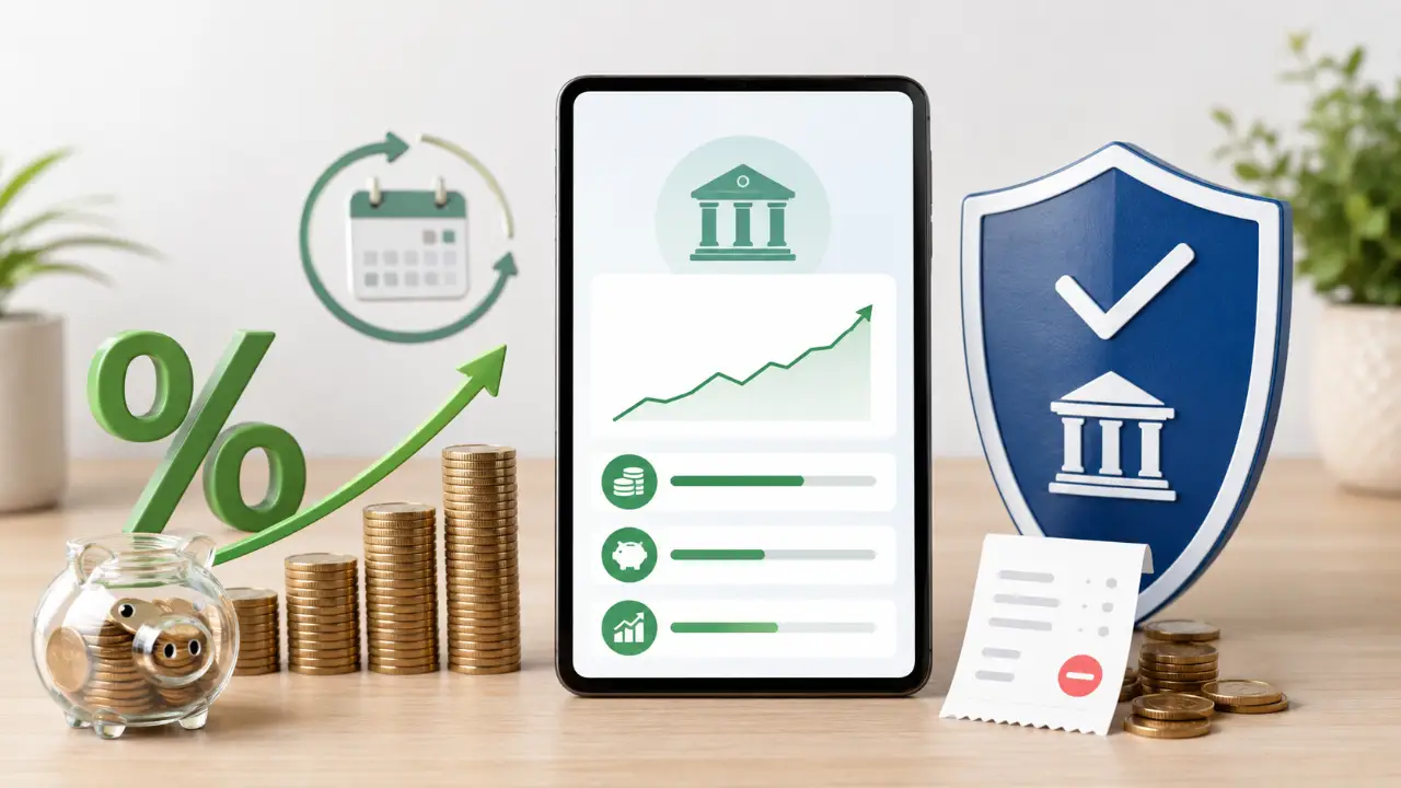 High-Yield Savings Accounts Explained: APY, Interest Earnings, Fees, and FDIC Coverage